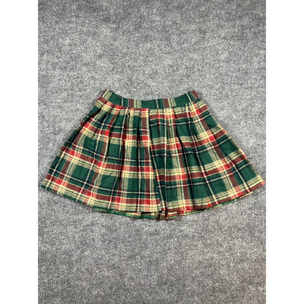 Shein Mini Skirt Women L Multicolor Tartan Plaid Pleated High Waisted Streetwear
